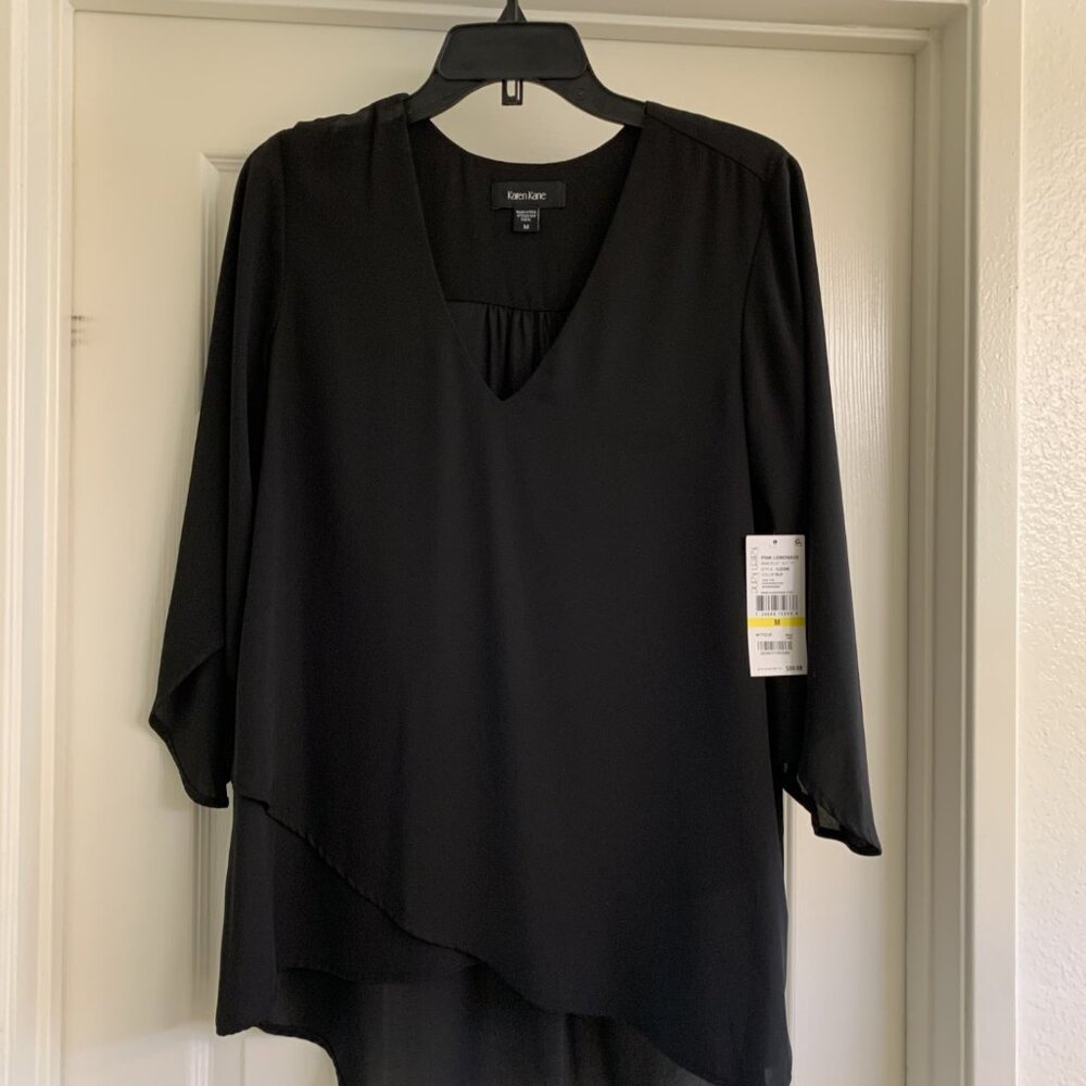 Karen Kane Black Blouse size Medium